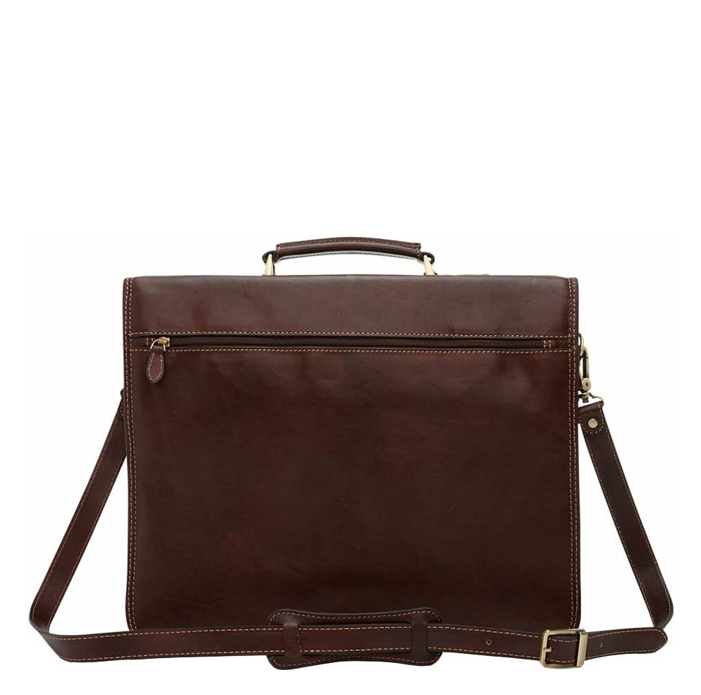 Castelijn & Beerens Verona Laptoptas 15.6'' 3-vaks mocca