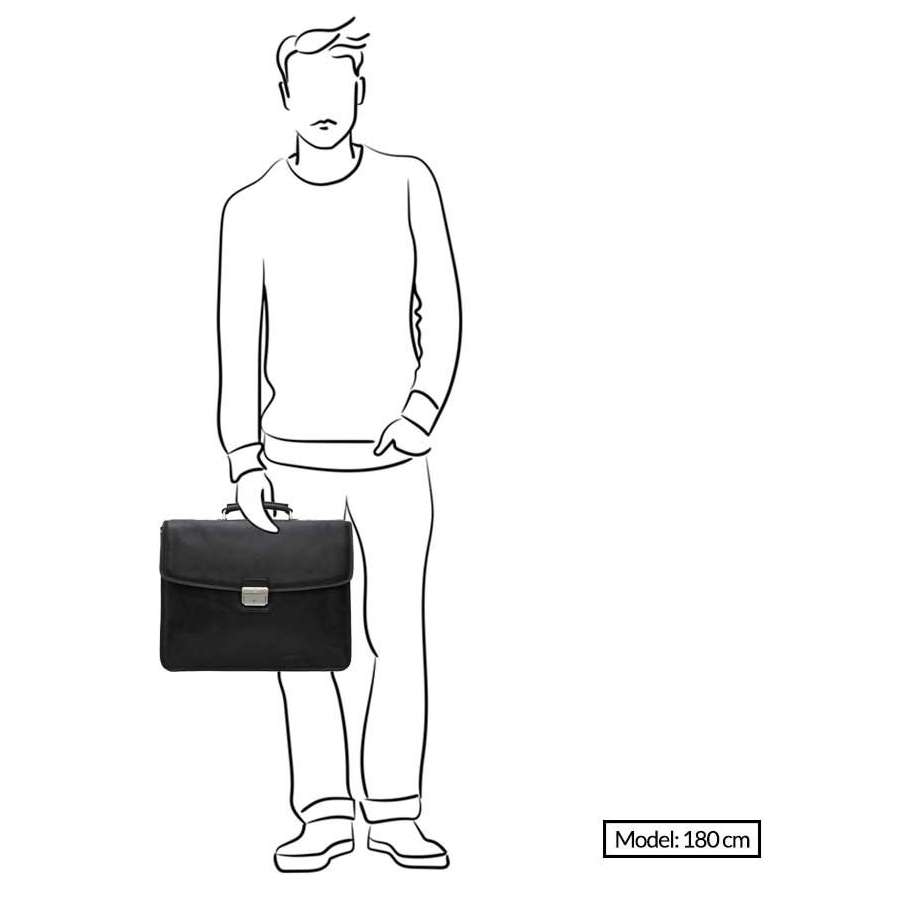 Castelijn & Beerens Verona Laptoptas 15.6'' 3-vaks zwart