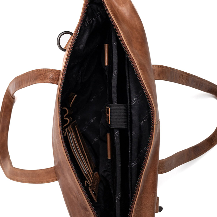 Plevier Pure Caithness Laptop Damentasche 15.6" cognac