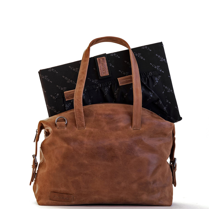 Plevier Pure Caithness Laptop Damentasche 15.6" cognac