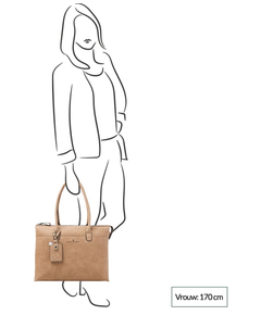 Castelijn & Beerens Carisma Laptoptas 15.6" + Tablet RFID II beige