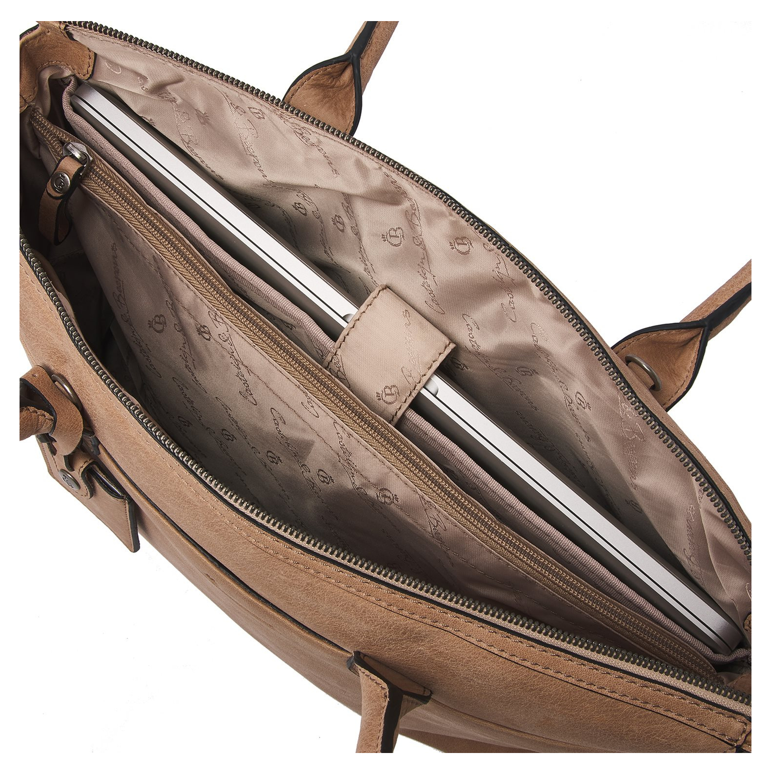 Castelijn & Beerens Carisma Laptoptas 15.6" + Tablet RFID II beige