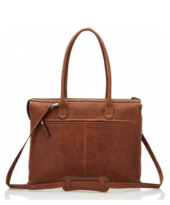Castelijn & Beerens Carisma Laptop Schoudertas 15.6" + tablet cognac