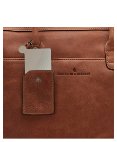 Castelijn & Beerens Carisma Laptop Schoudertas 15.6" + tablet cognac