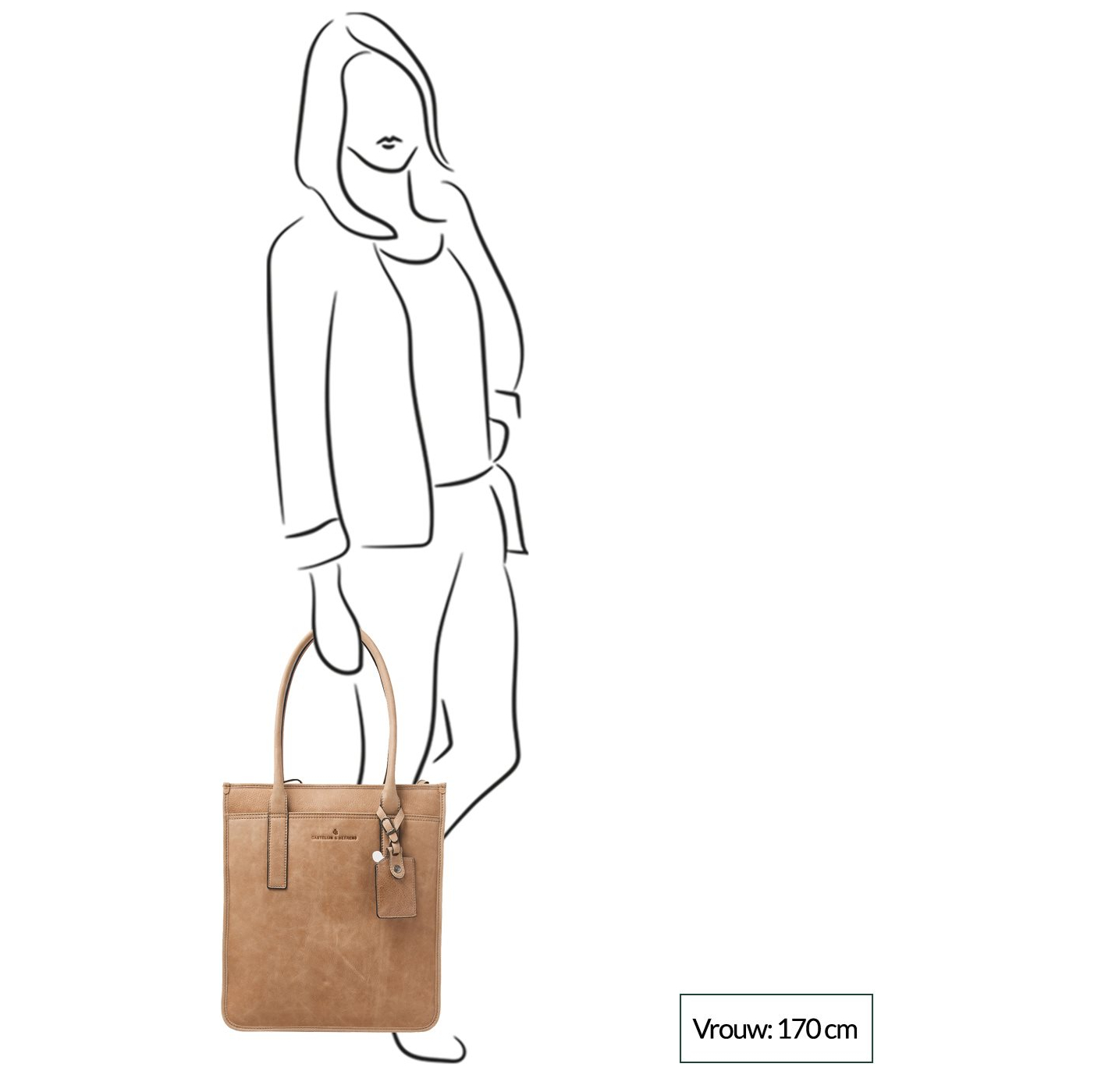 Castelijn & Beerens Carisma Laptop Shopper 15.6" RFID beige
