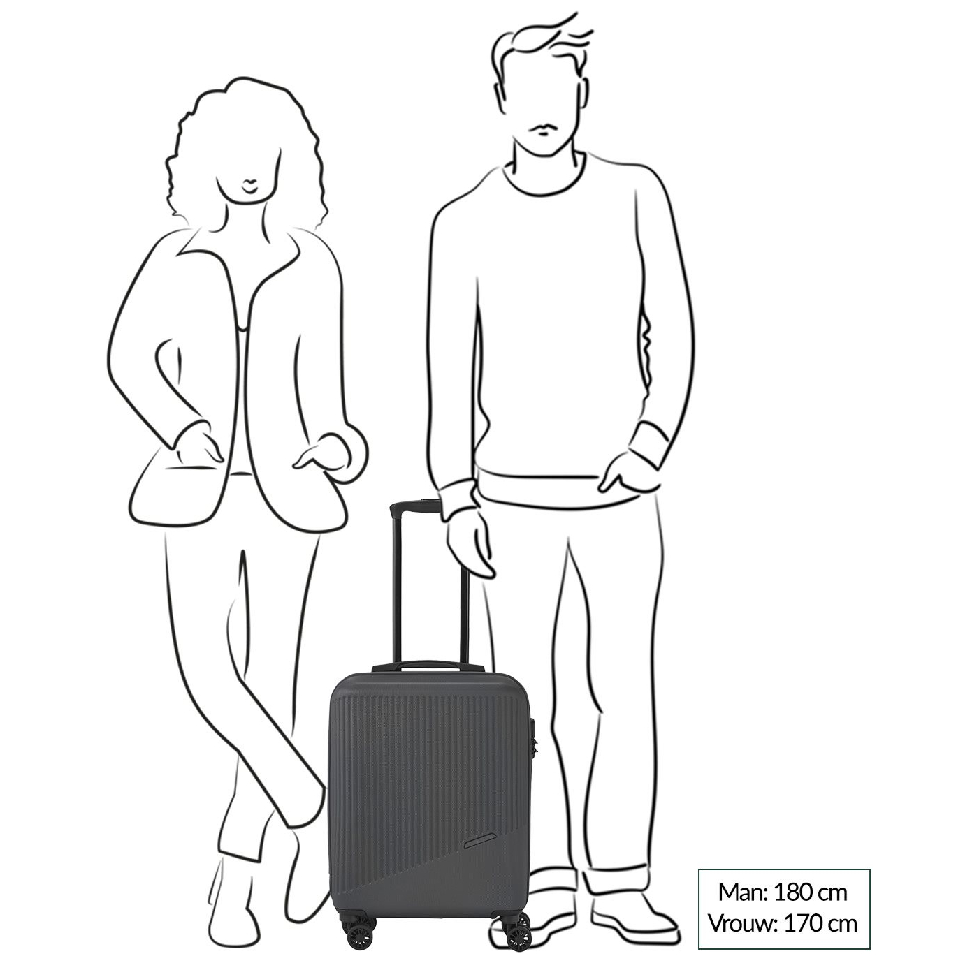 Travelite Bali 4 Wiel Trolley S anthracite