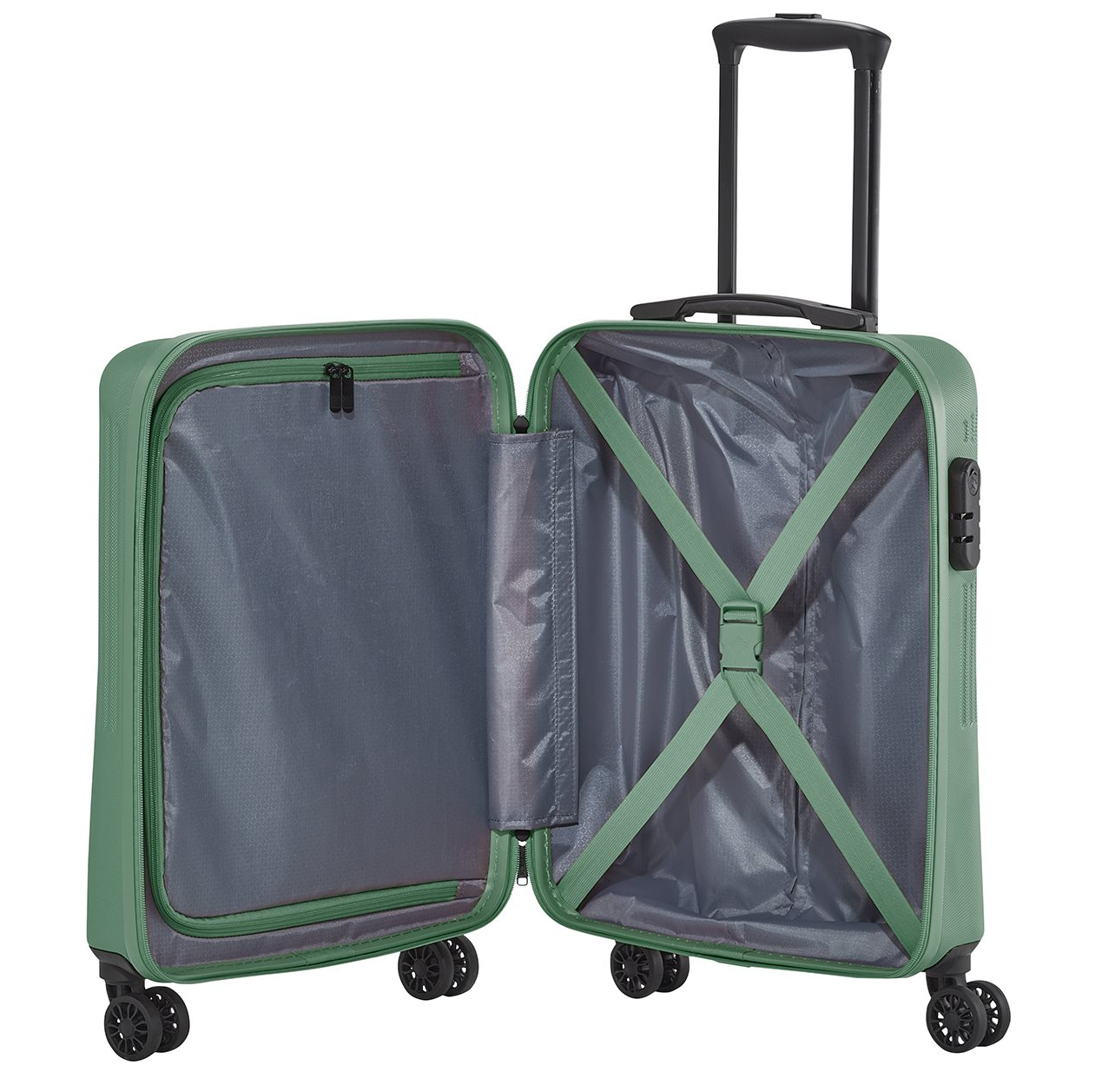 Travelite Bali 4 Wiel Trolley S green