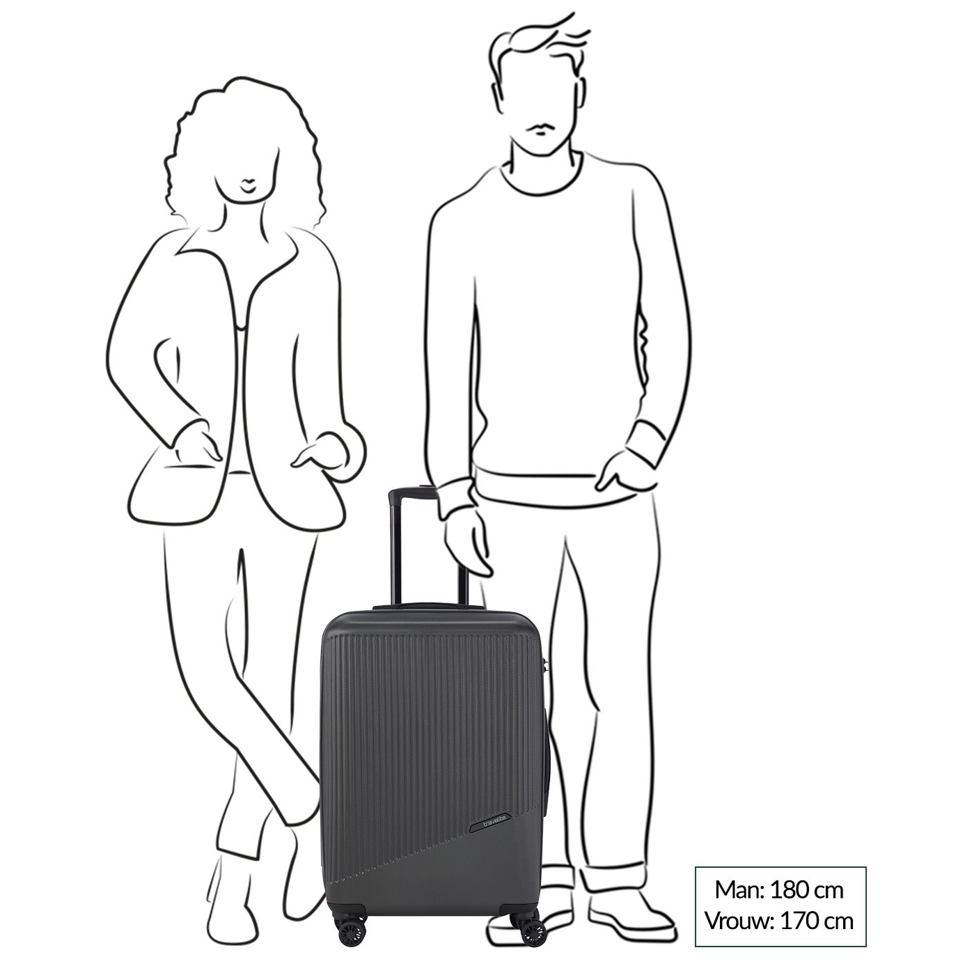 Travelite Bali 4 Wiel Trolley M anthracite
