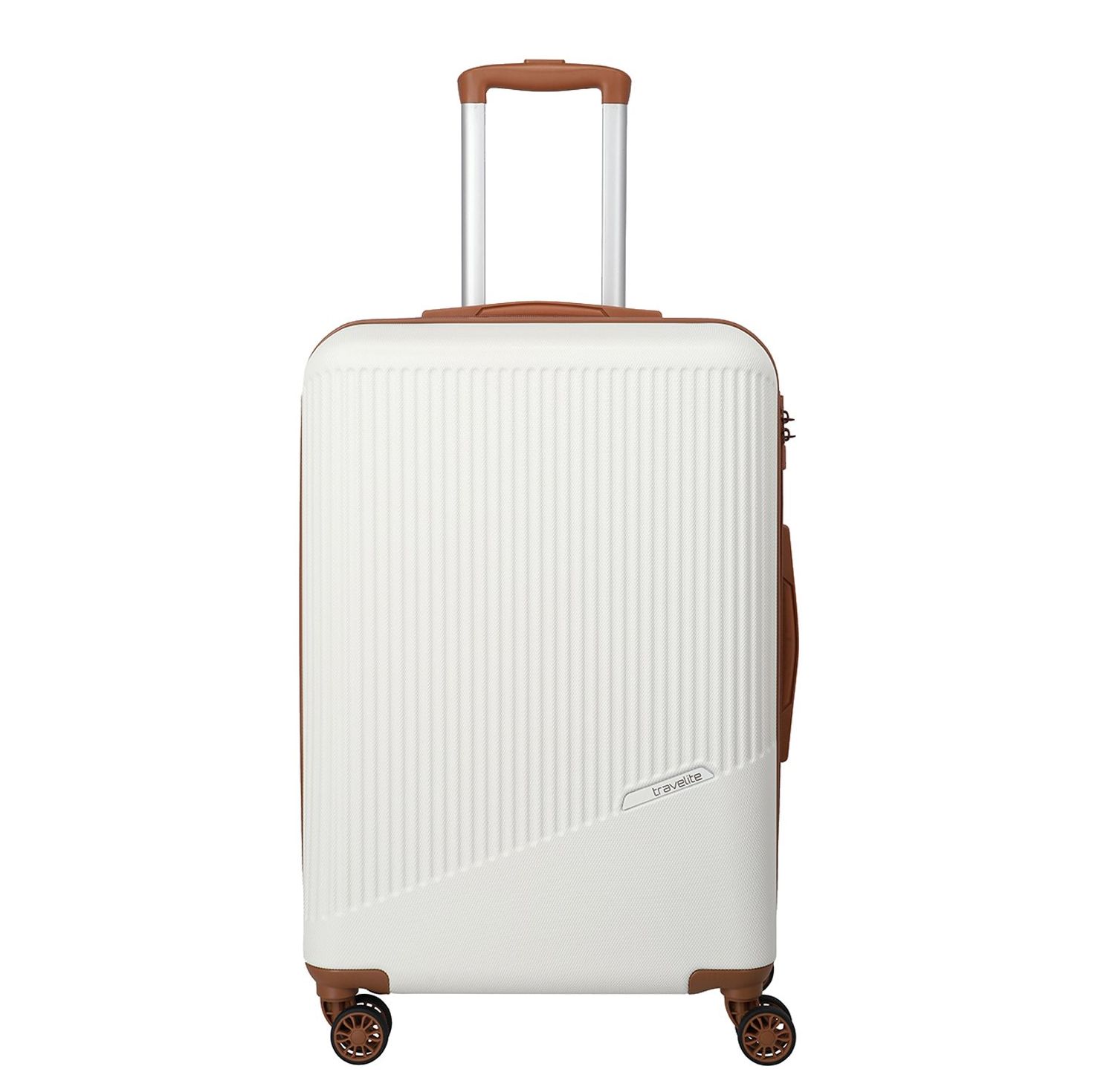 Travelite Bali 4 Wiel Trolley M white/cognac
