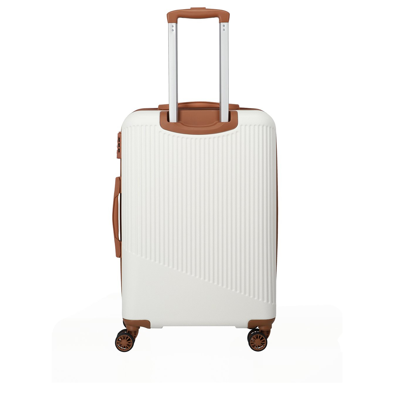 Travelite Bali 4 Wiel Trolley M white/cognac