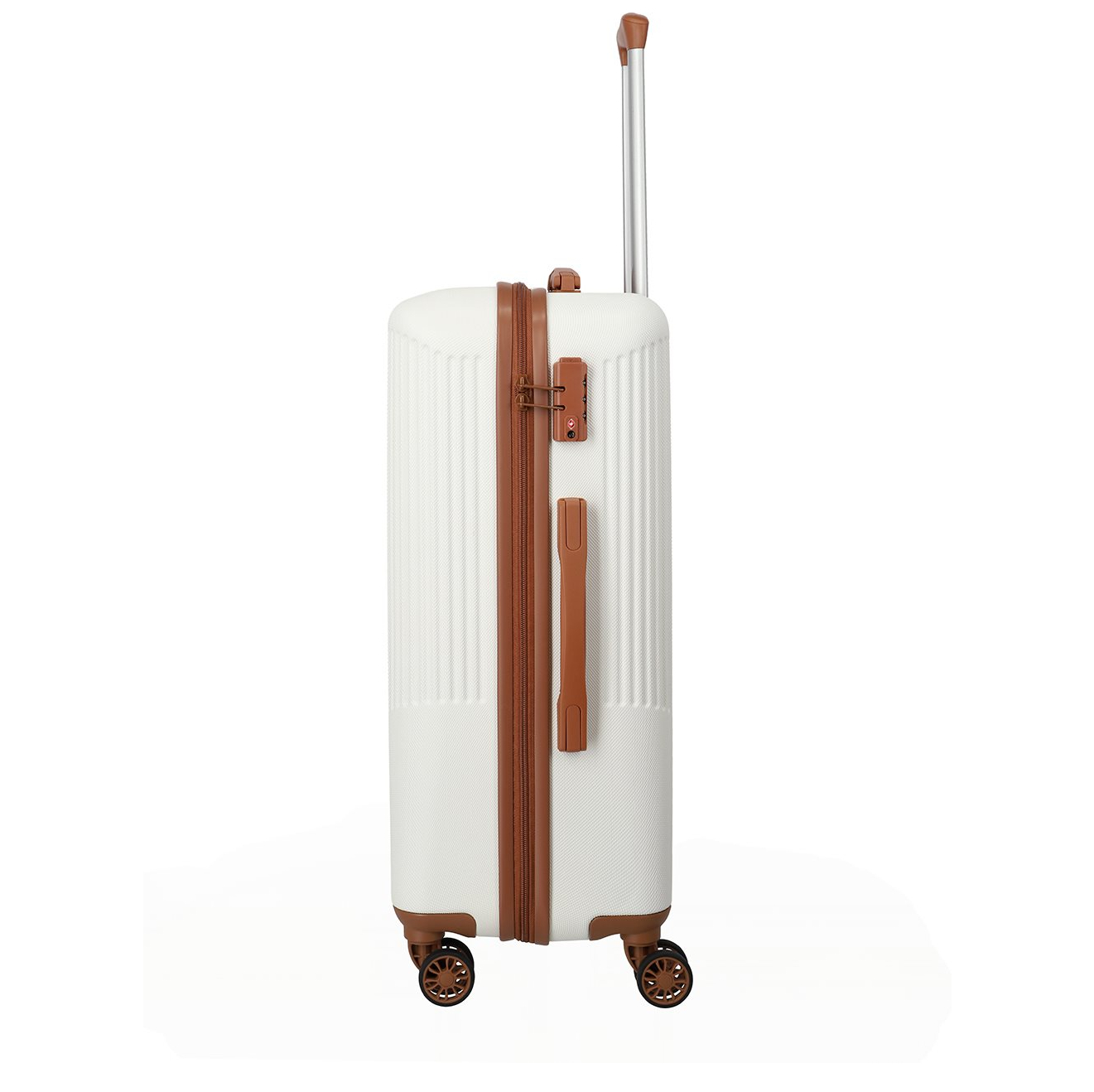 Travelite Bali 4 Wiel Trolley M white/cognac