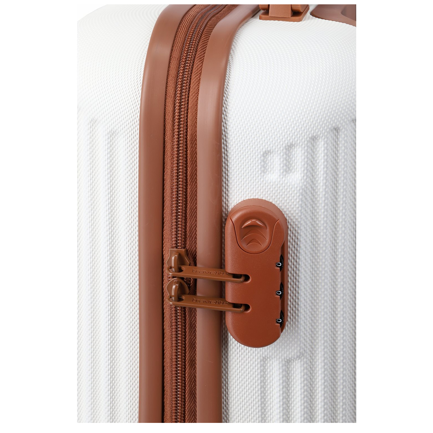 Travelite Bali 4 Wiel Trolley M white/cognac