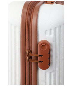 Travelite Bali 4 Wiel Trolley M white/cognac