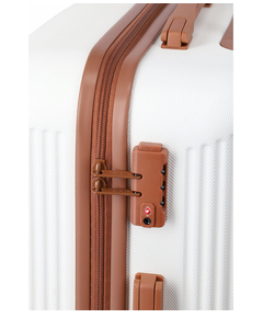 Travelite Bali 4 Wiel Trolley M white/cognac