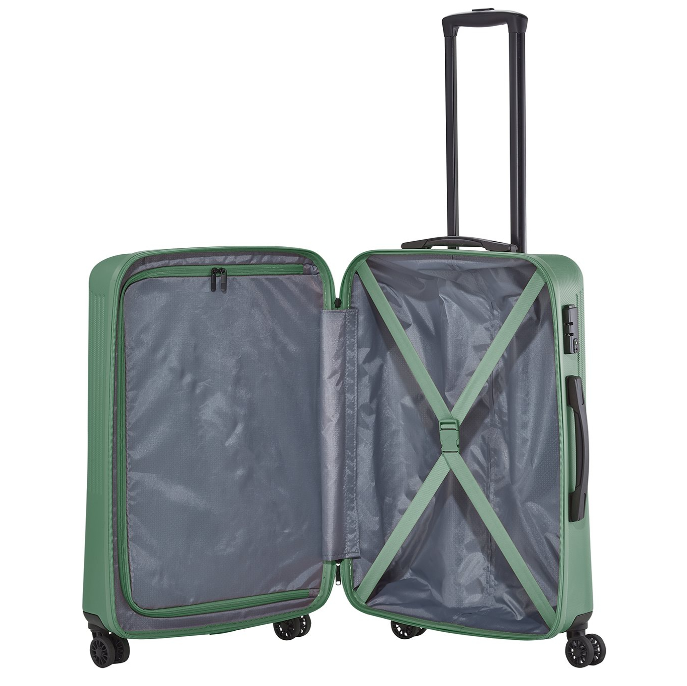 Travelite Bali 4 Wiel Trolley M green