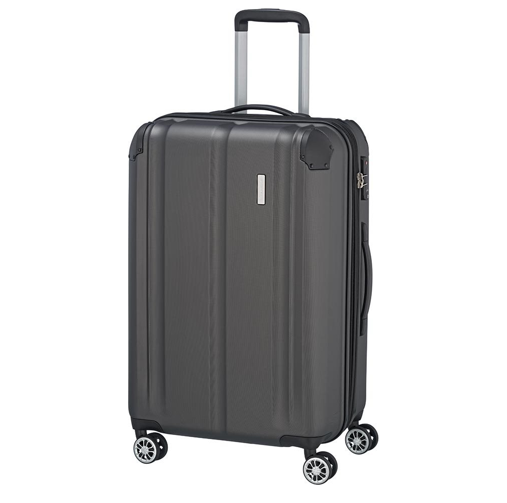 Travelite City 4 Wiel Trolley M Expandable antraciet
