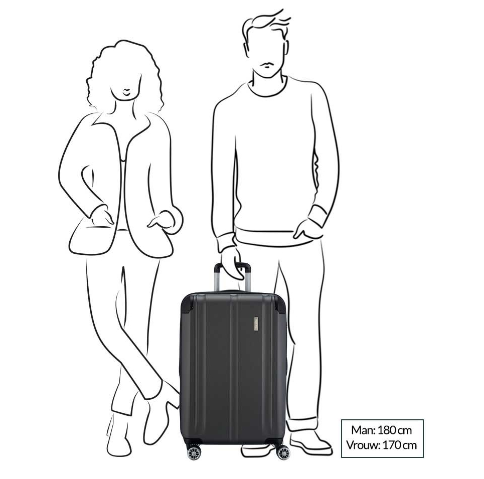 Travelite City 4 Wiel Trolley M Expandable navy