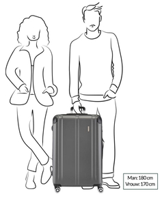 Travelite City 4 Wiel Trolley L Expandable antraciet