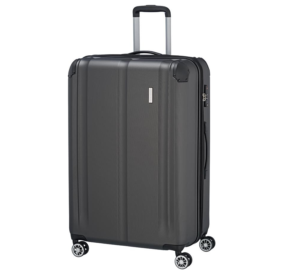 Travelite City 4 Wiel Trolley L Expandable antraciet