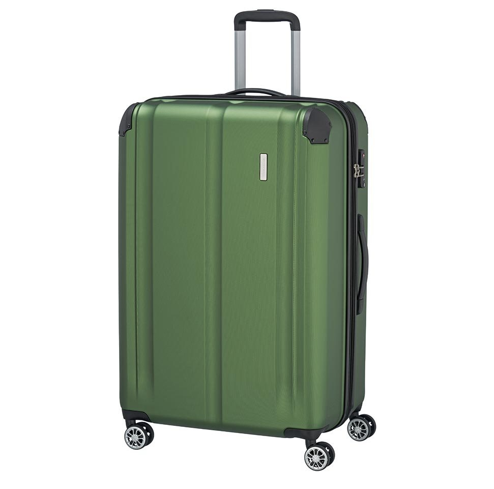 Travelite City 4 Wiel Trolley L Expandable green