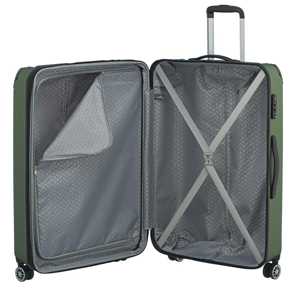Travelite City 4 Wiel Trolley L Expandable green