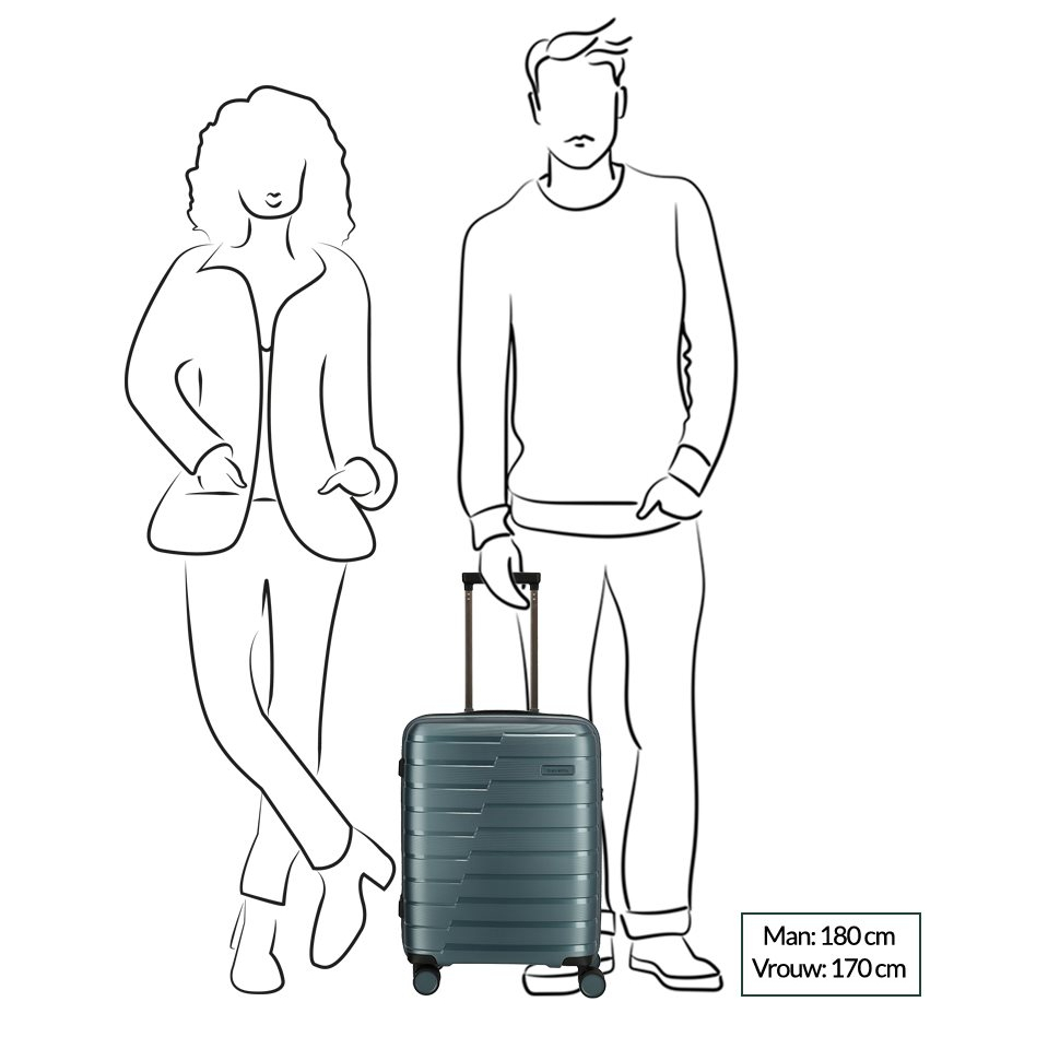 Travelite Air Base 4 Wiel Trolley S ice blue