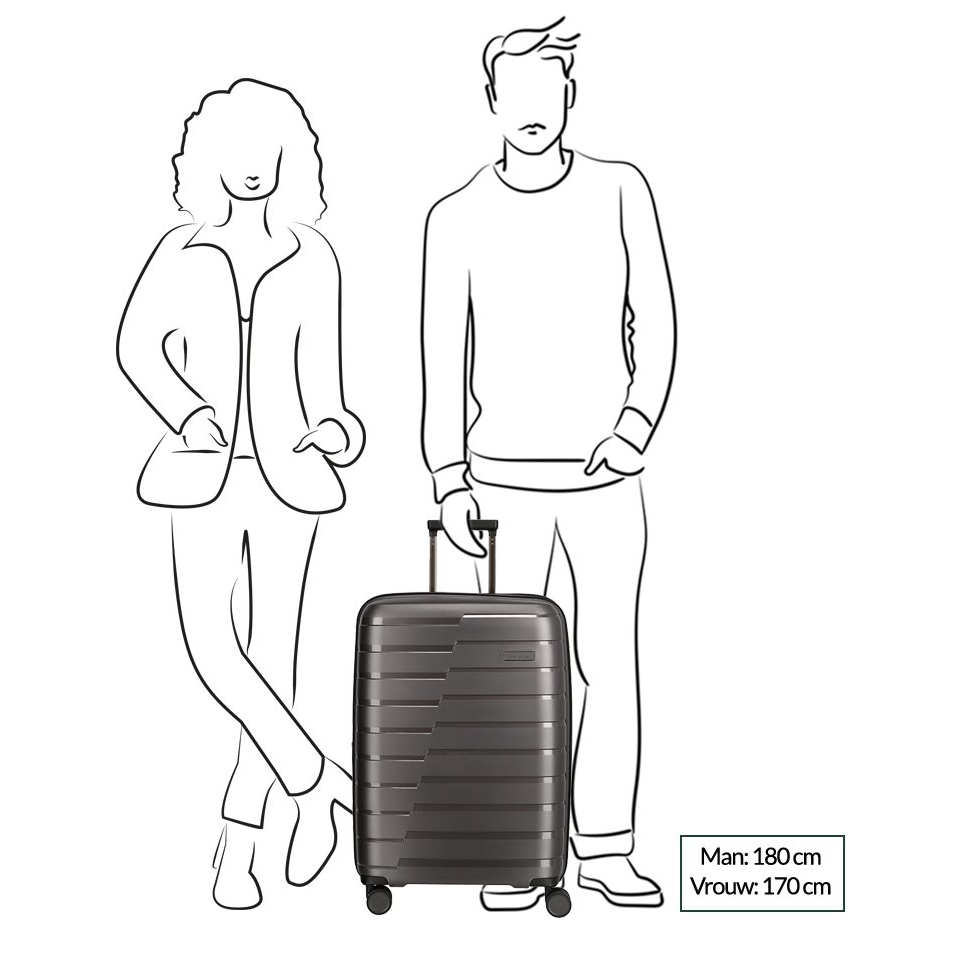 Travelite Air Base 4 Wiel Trolley M Expandable anthracite