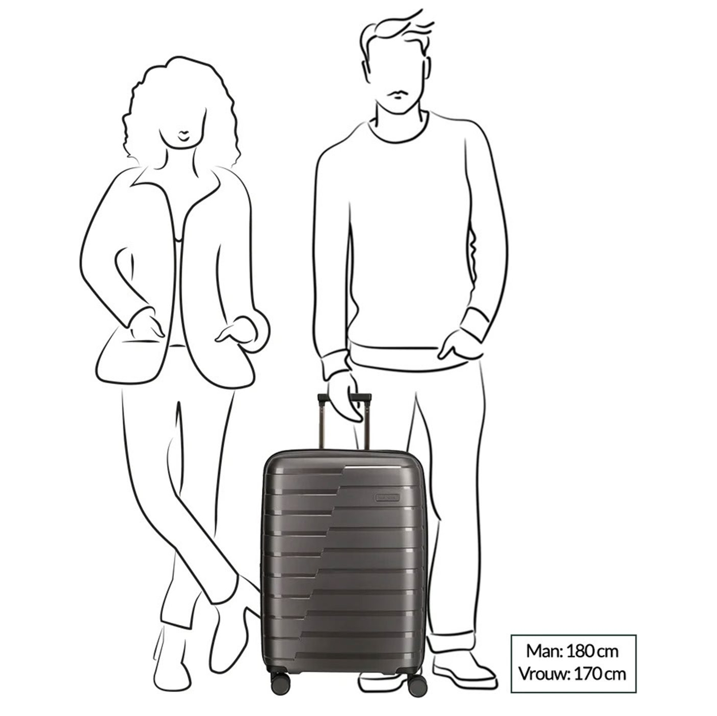Travelite Air Base 4 Wiel Trolley M Expandable lila