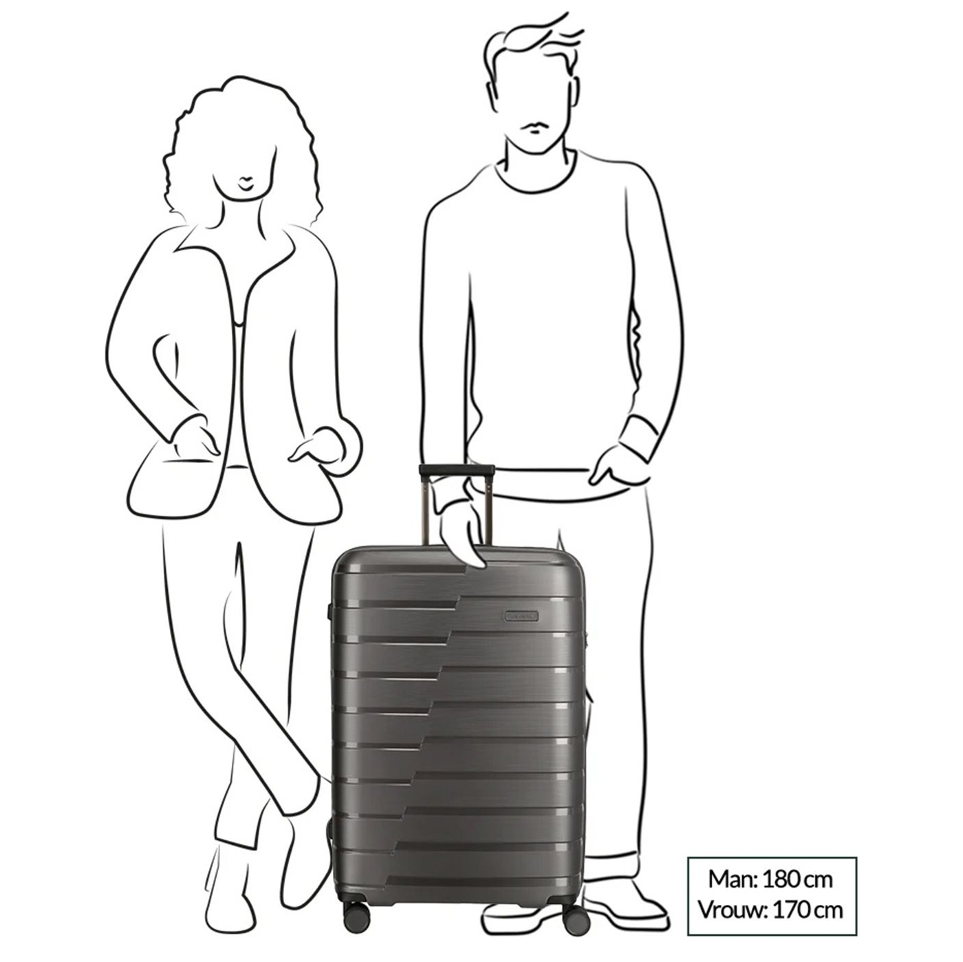 Travelite Air Base 4 Wiel Trolley L lila