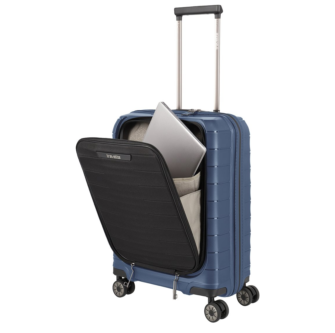 Travelite Mooby 4w Trolley S Frontpocket blue