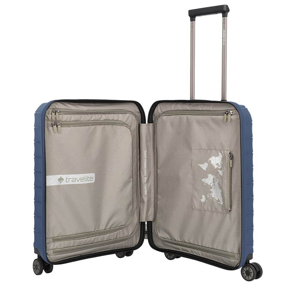 Travelite Mooby 4w Trolley S Frontpocket blue