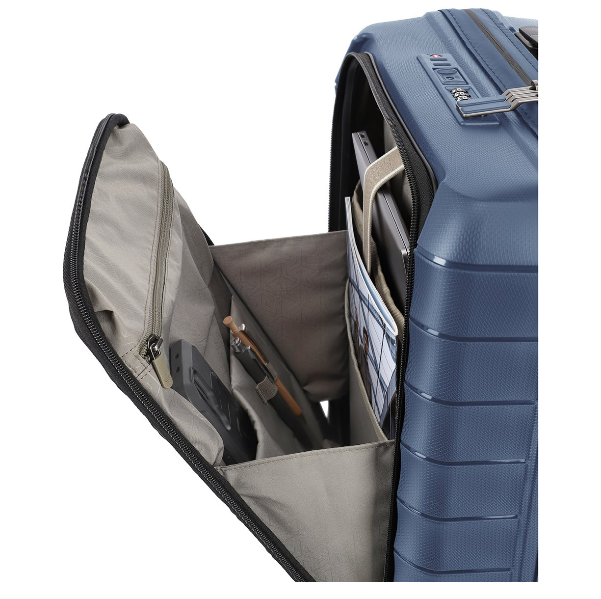 Travelite Mooby 4w Trolley S Frontpocket blue
