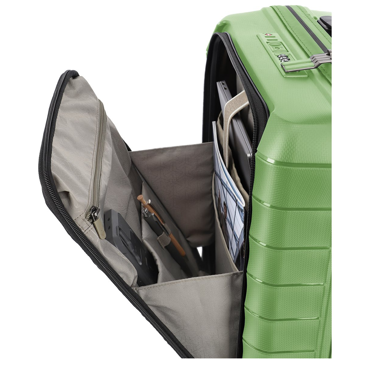 Travelite Mooby 4w Trolley S Frontpocket green