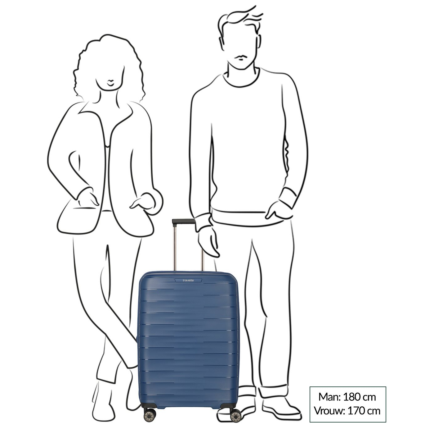 Travelite Mooby 4w Trolley M blue