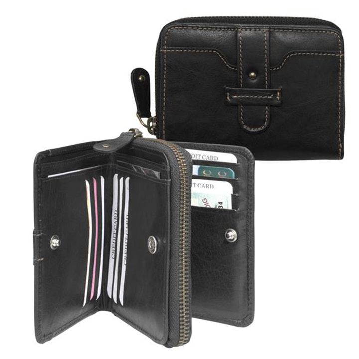 dR Amsterdam Waxi Damesportemonnee black