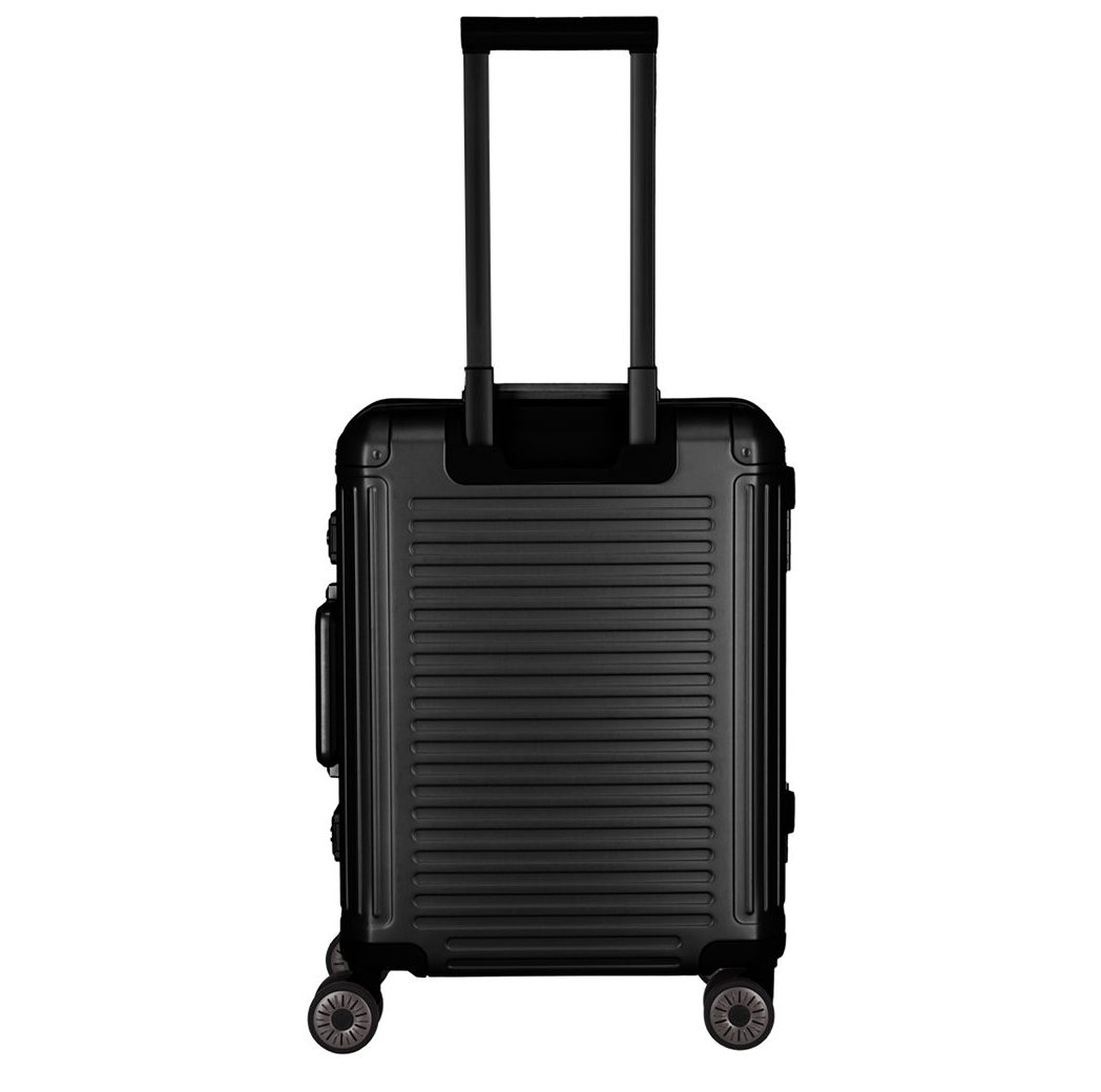 Travelite Next 2.0 Aluminium 4 Wiel Trolley S with Frontpocket black matt