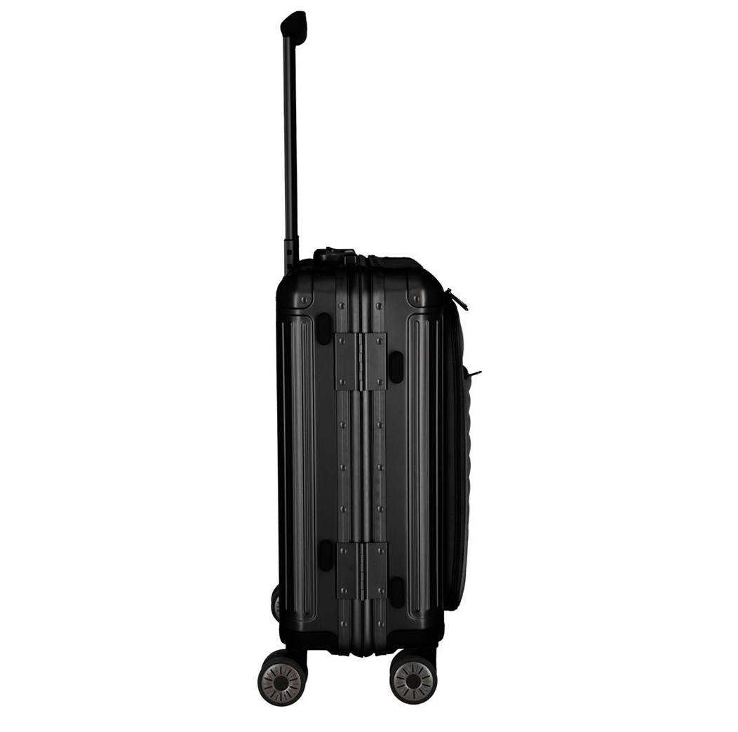 Travelite Next 2.0 Aluminium 4 Wiel Trolley S with Frontpocket black matt