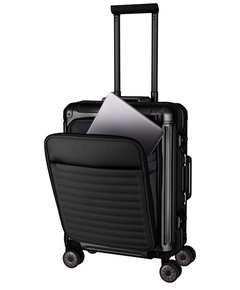 Travelite Next 2.0 Aluminium 4 Wiel Trolley S with Frontpocket black matt