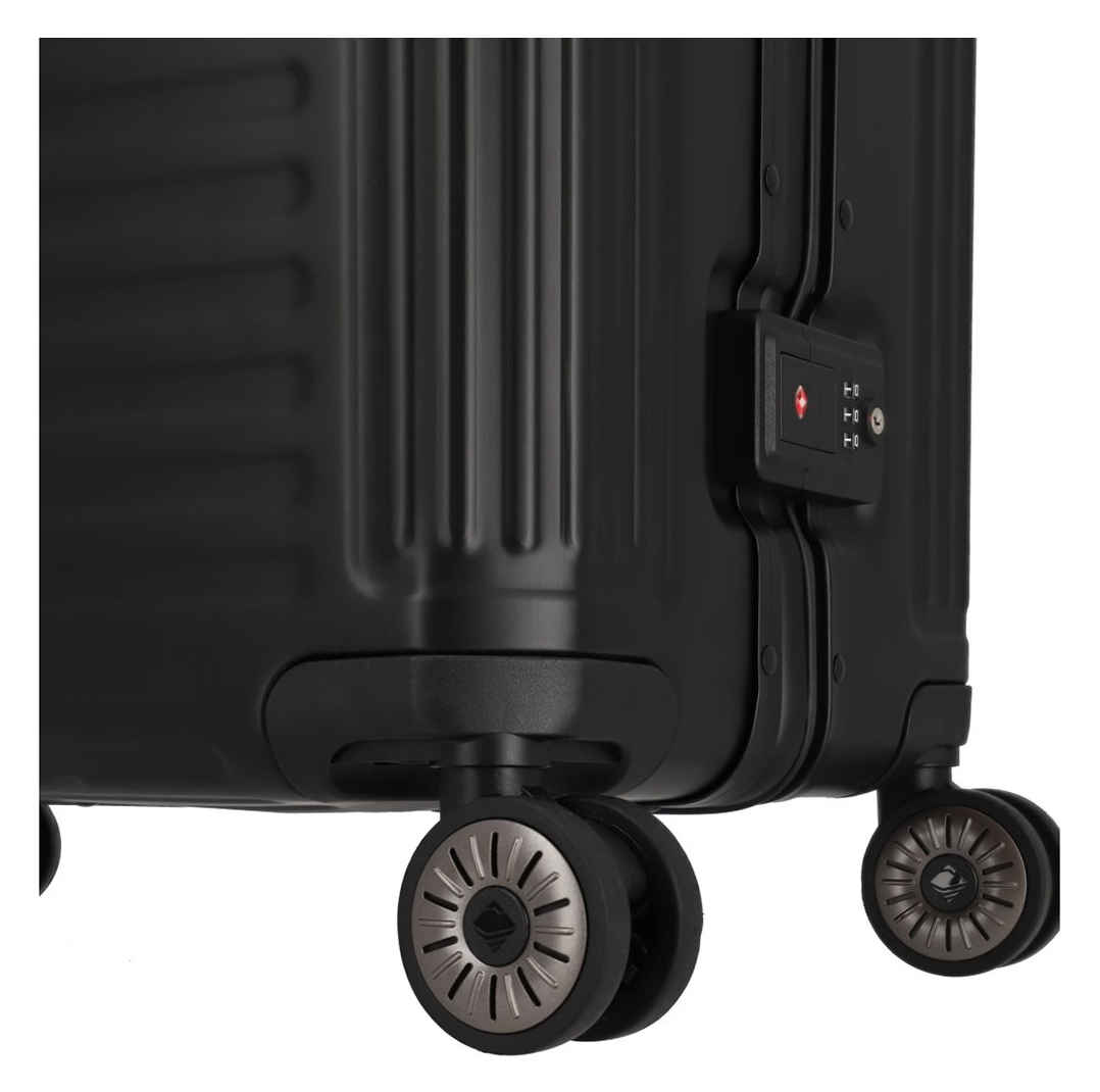 Travelite Next 2.0 Aluminium 4 Wiel Trolley S with Frontpocket black matt