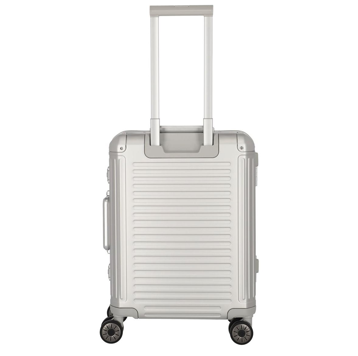 Travelite Next 2.0 Aluminium 4 Wiel Trolley S with Frontpocket silver