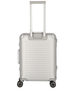 Travelite Next 2.0 Aluminium 4 Wiel Trolley S with Frontpocket silver