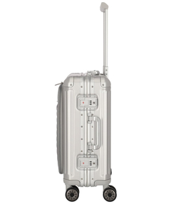 Travelite Next 2.0 Aluminium 4 Wiel Trolley S with Frontpocket silver