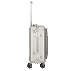 Travelite Next 2.0 Aluminium 4 Wiel Trolley S with Frontpocket silver