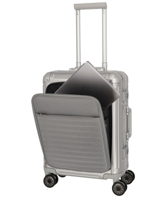 Travelite Next 2.0 Aluminium 4 Wiel Trolley S with Frontpocket silver