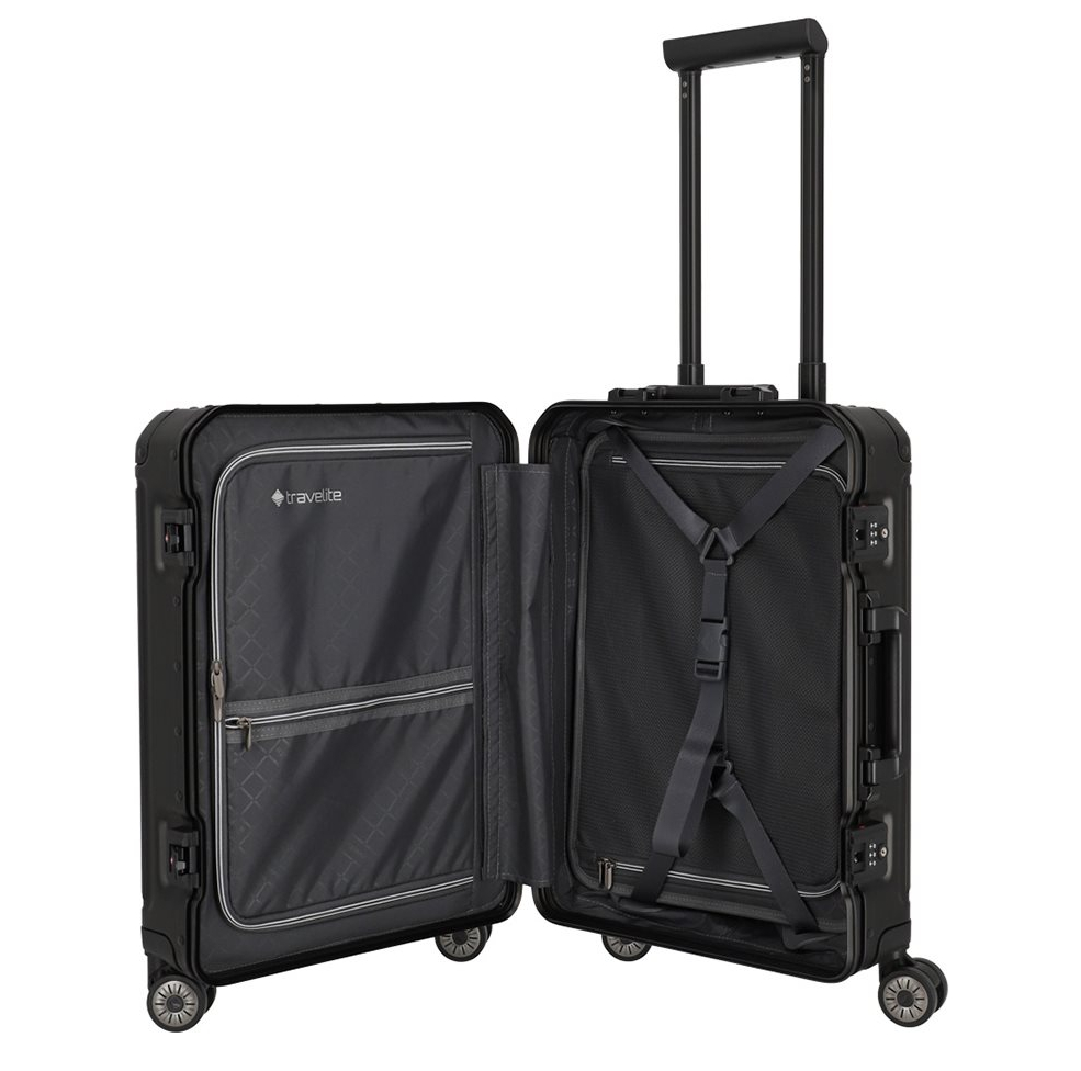 Travelite Next 2.0 Aluminium 4w Trolley S black matt