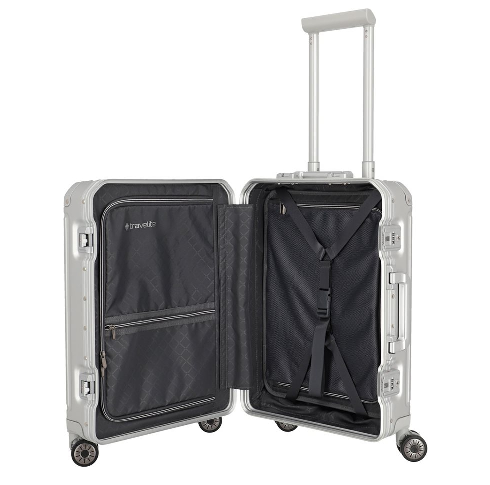 Travelite Next 2.0 Aluminium 4w Trolley S silver