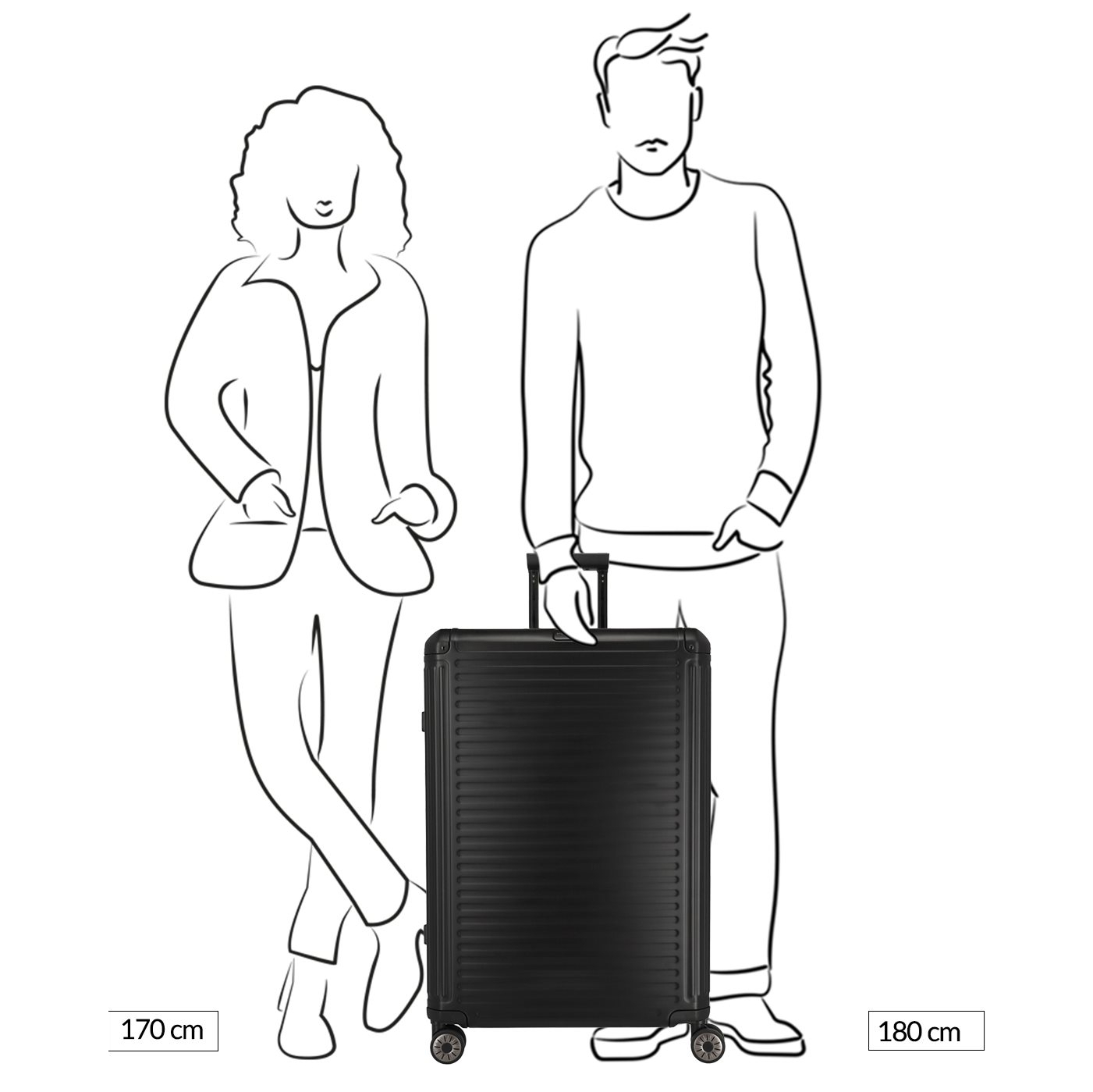 Travelite Next 2.0 Aluminium 4w Trolley L silver