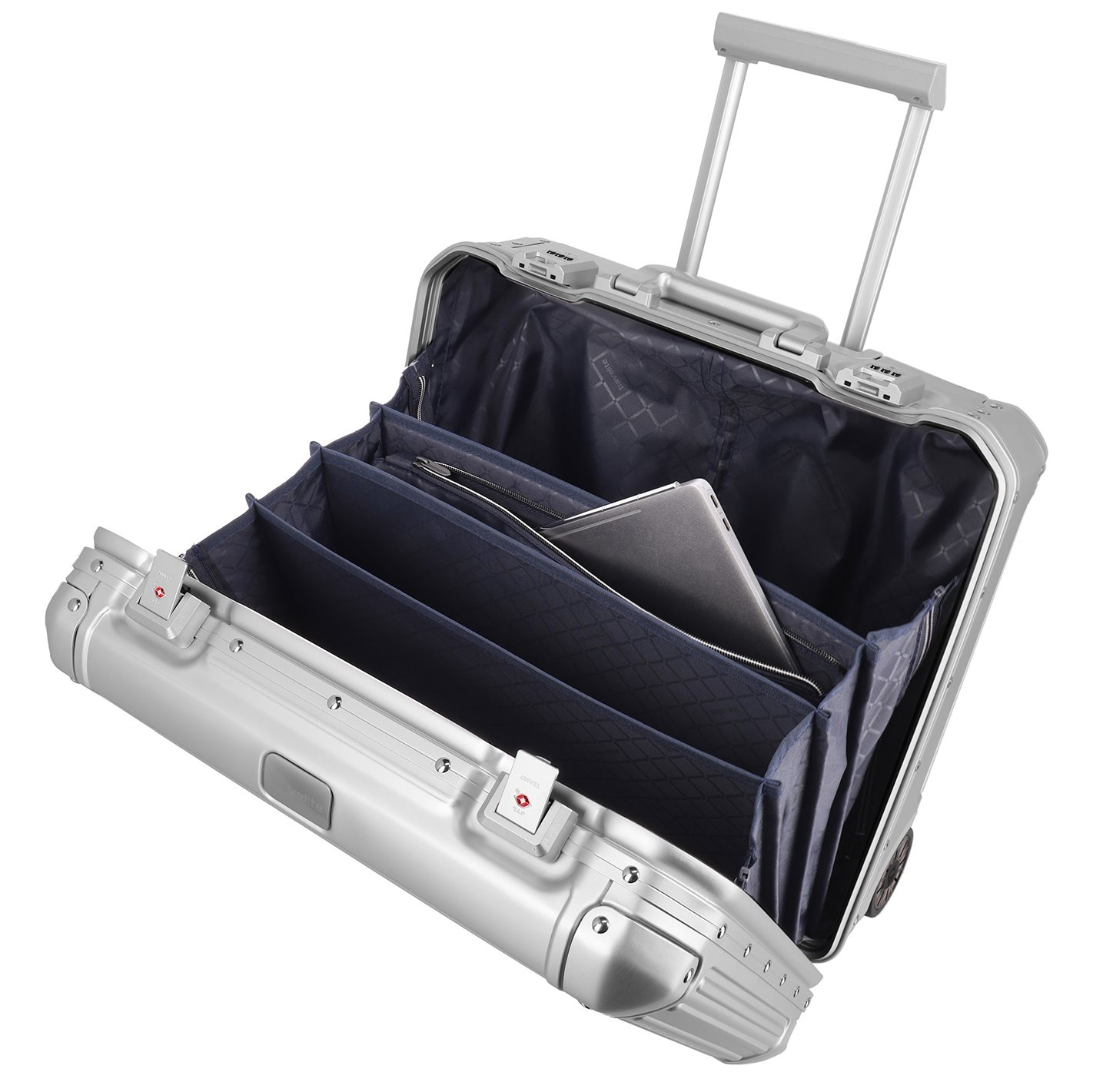 Travelite Next Aluminium Business Wheeler silver