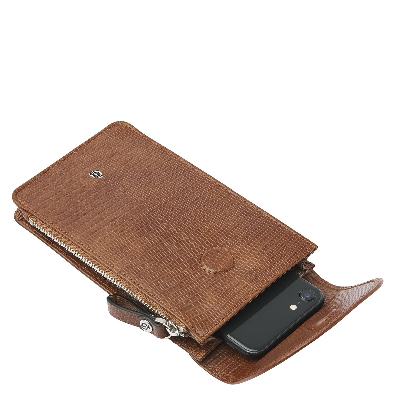 Castelijn & Beerens Giftbox Crossbody Phone Bag cognac