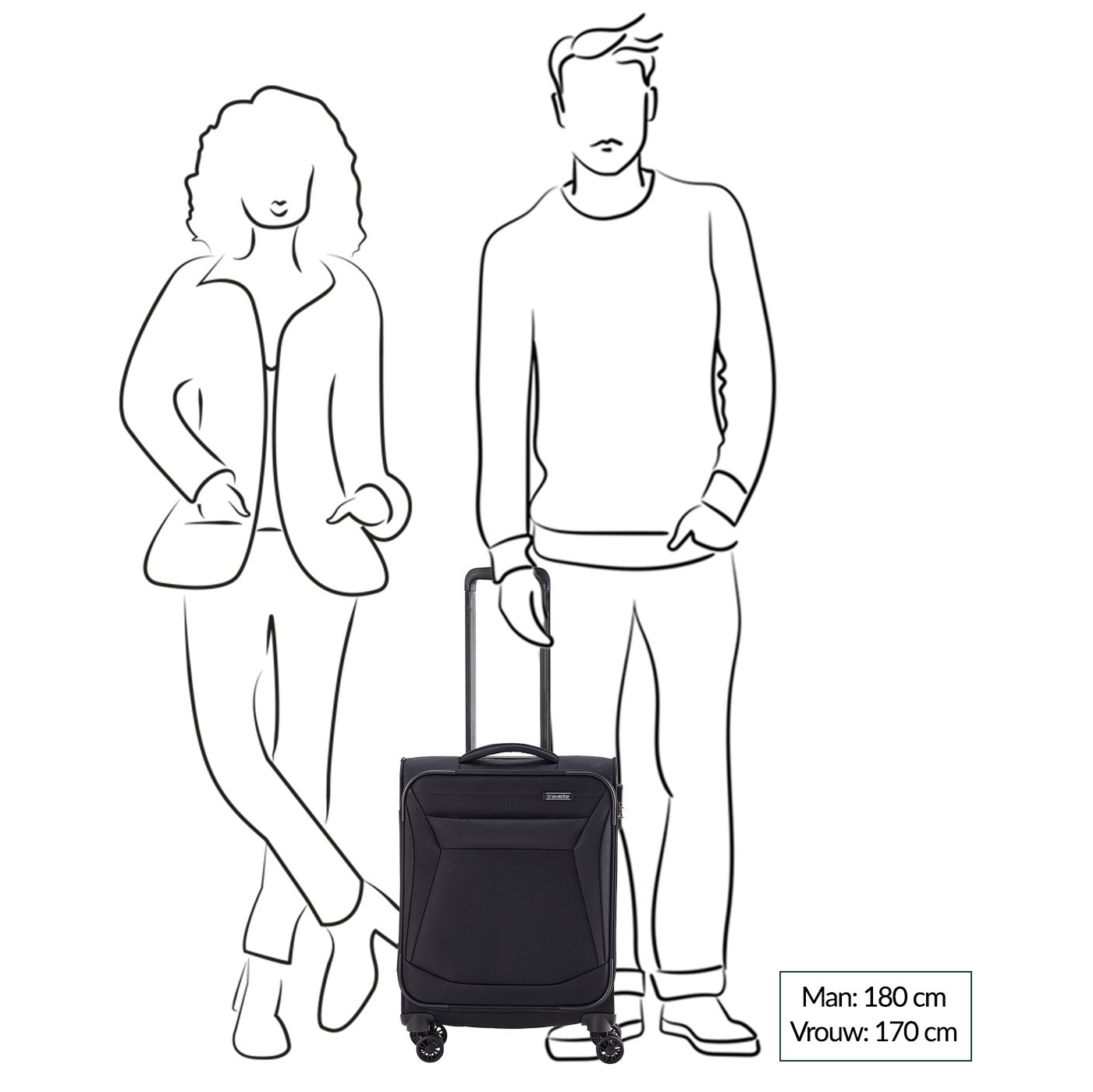 Travelite Chios 4 Wiel Trolley S black